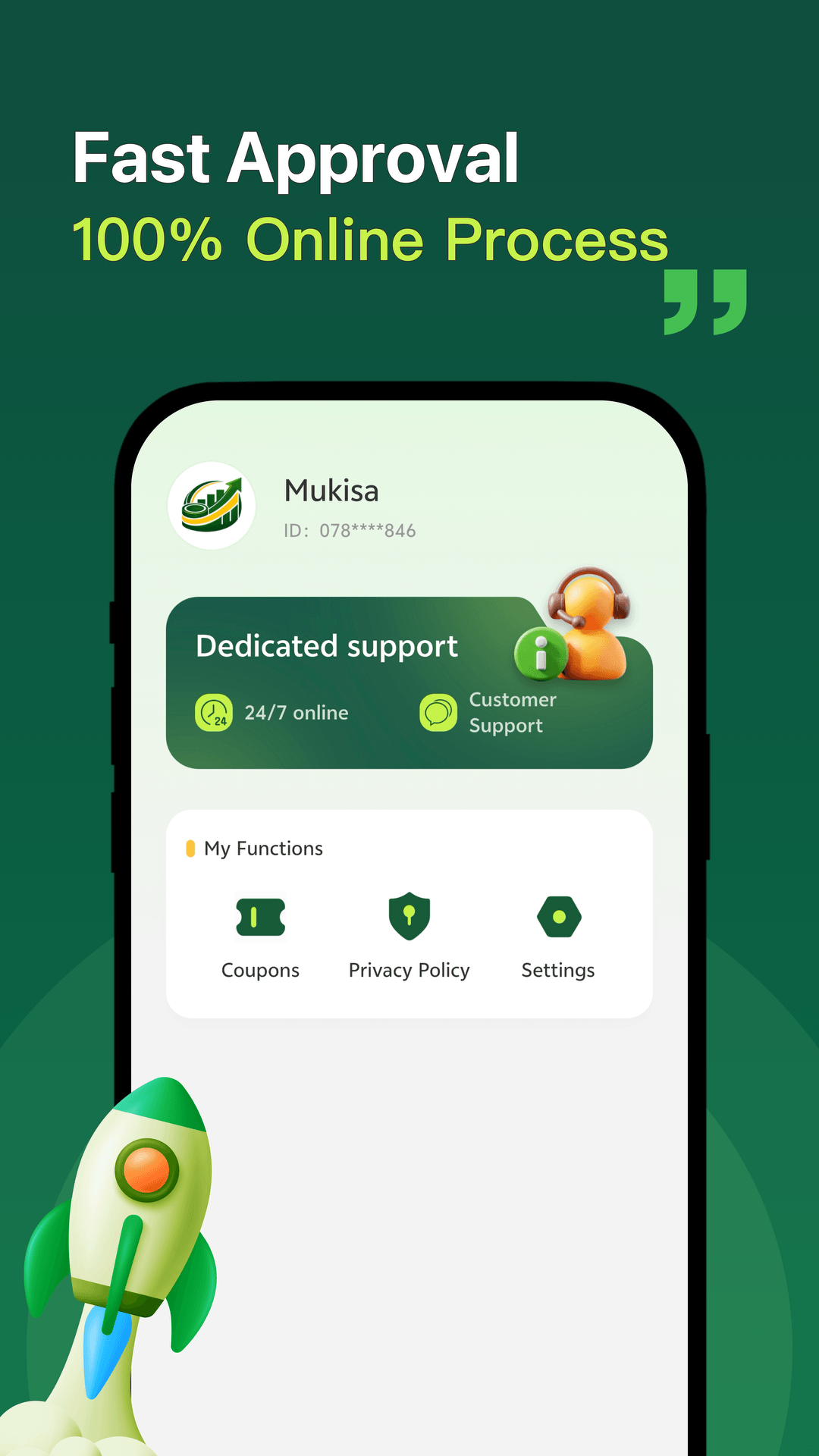Mukisa customer service screen